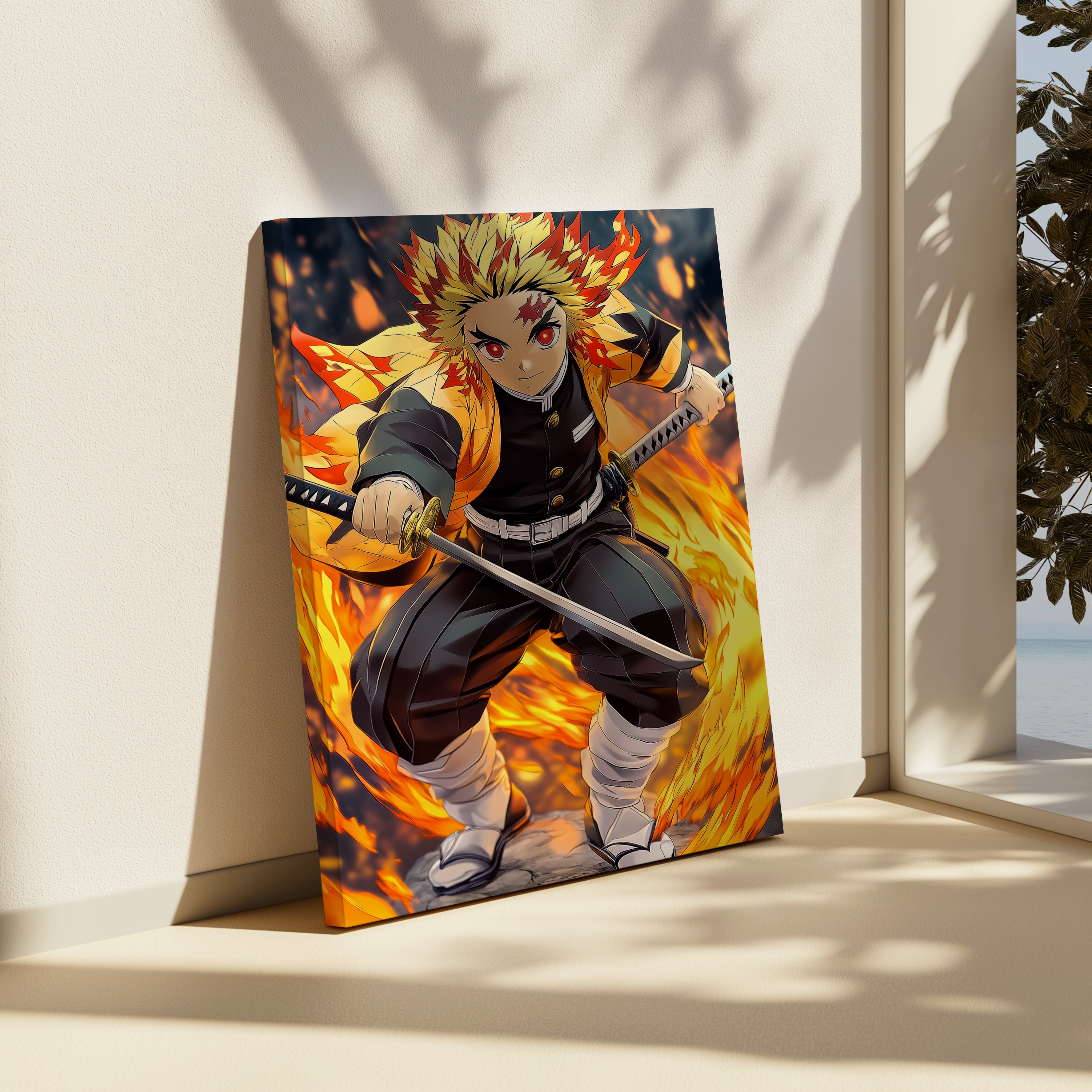 Selling Rengoku Kyojuro Poster Painting canvas 12*18inch